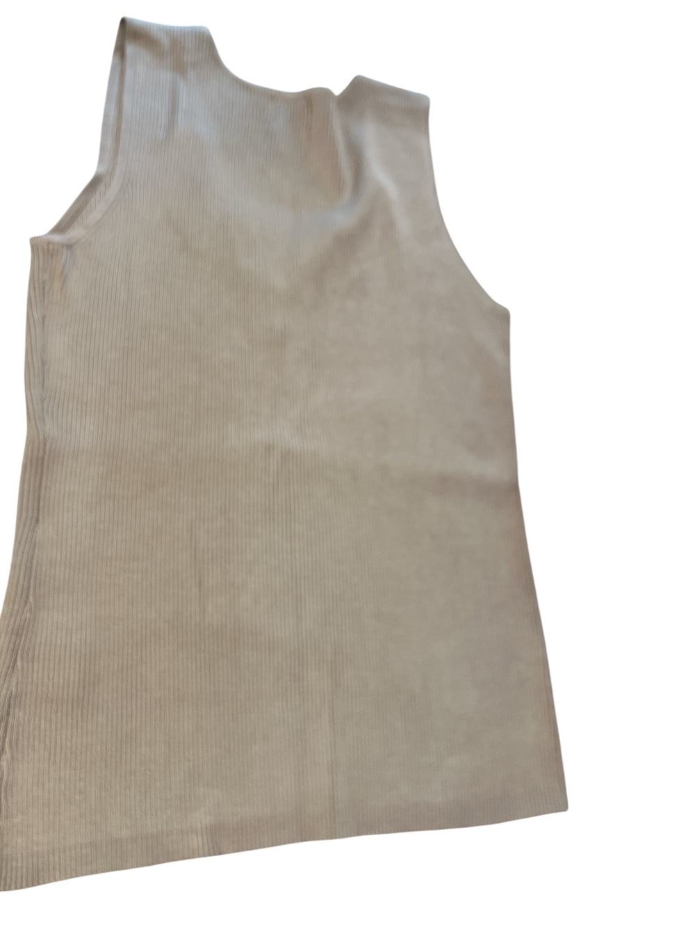 Ruby Rd. Beige Ribbed Tank with Jeweled Neckline - Picture 4 of 7